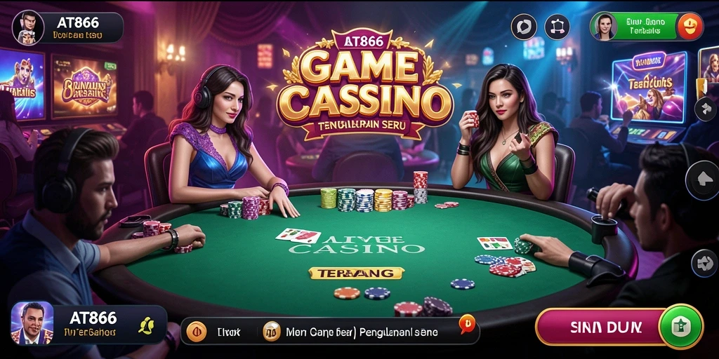 Tampilan gameplay Live Casino yang dinamis dan mengasyikkan dari AT866.