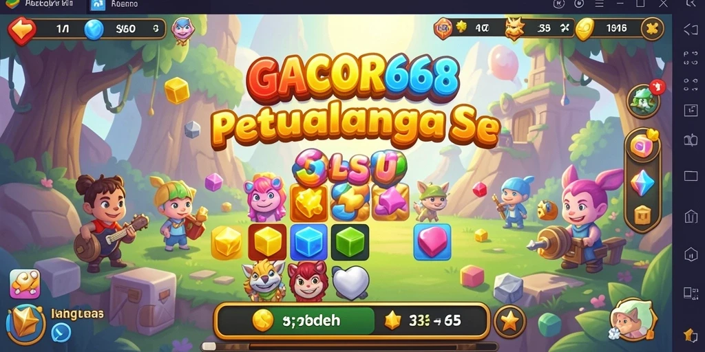 Screenshot GACOR668 menampilkan gameplay Match-3 yang seru dan interaktif.