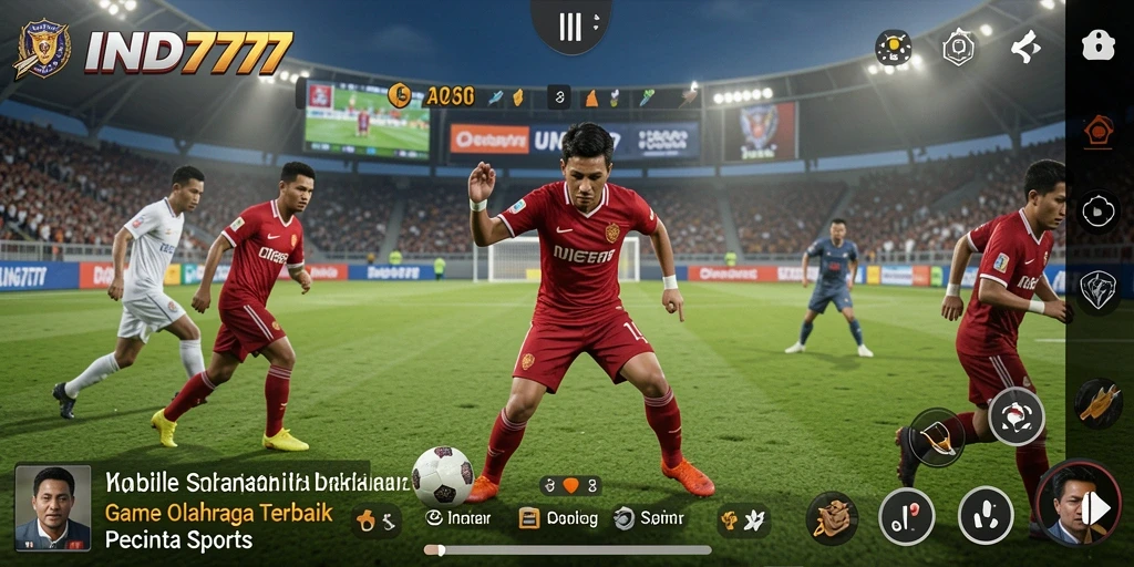 Screenshot IND777 menampilkan aksi menegangkan dalam pertandingan olahraga.