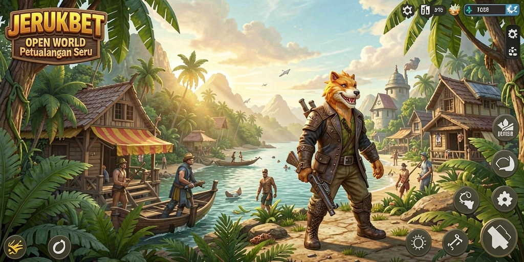 Tangkapan layar JERUKBET menunjukkan keindahan dunia Open World yang luas.