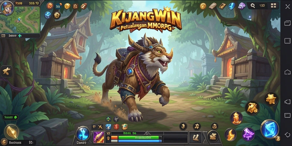 Tampilan gameplay KIJANGWIN yang menakjubkan dalam petualangan MMORPG.