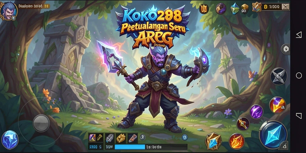 Tampilan utama gameplay KOKO288 yang menegangkan dalam pertempuran ARPG.