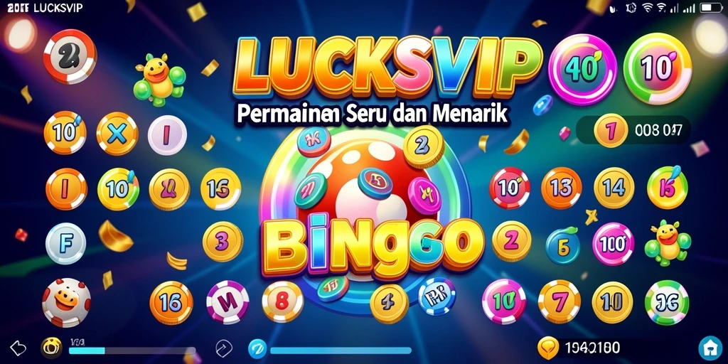 Menampilkan gameplay LUCKSVIP yang penuh dengan keseruan Bingo.
