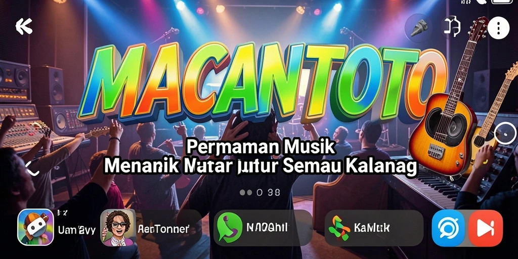 Tampilan gameplay menarik dari MACANTOTO dengan banyak lagu.