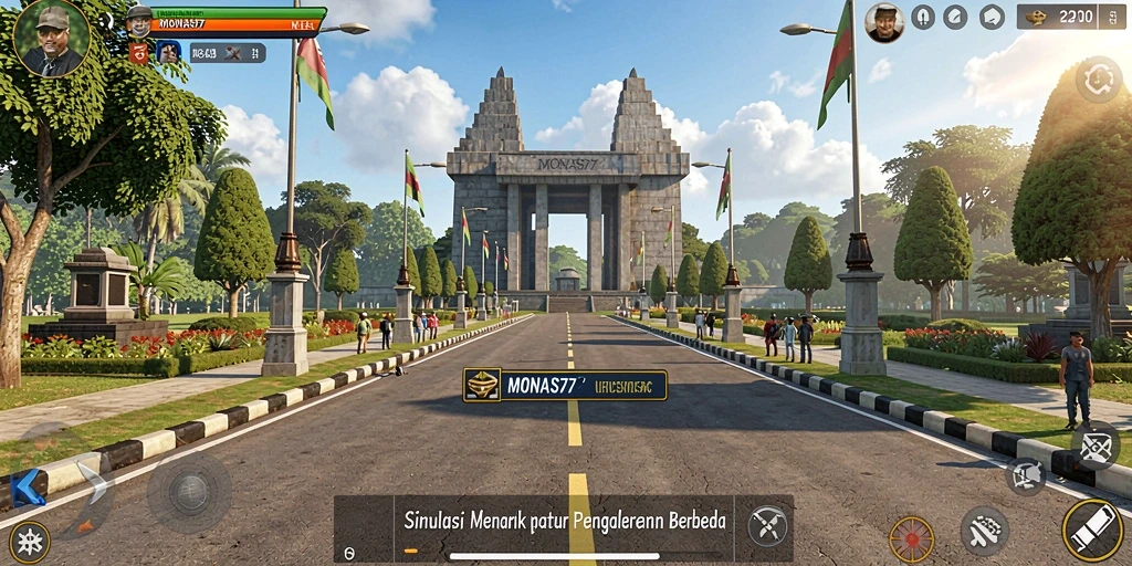 Tampilan menarik dari gameplay Simulation di MONAS77.