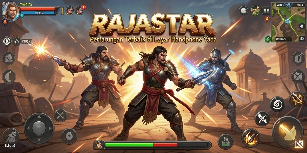 Gameplay RAJASTAR yang mendebarkan di setiap pertarungan.