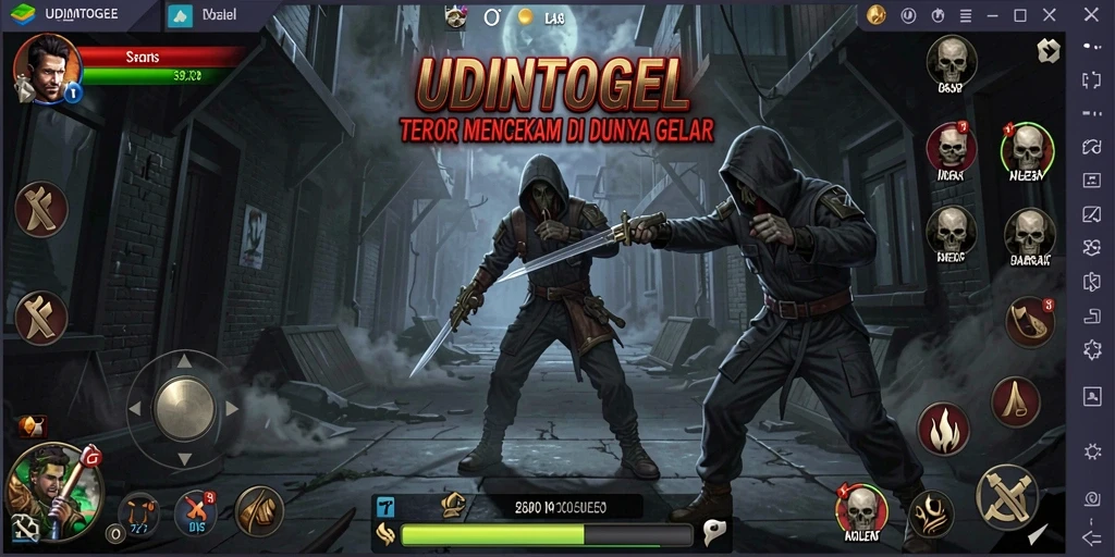Tangkapan layar UDINTOGEL dengan suasana horor yang mencekam.